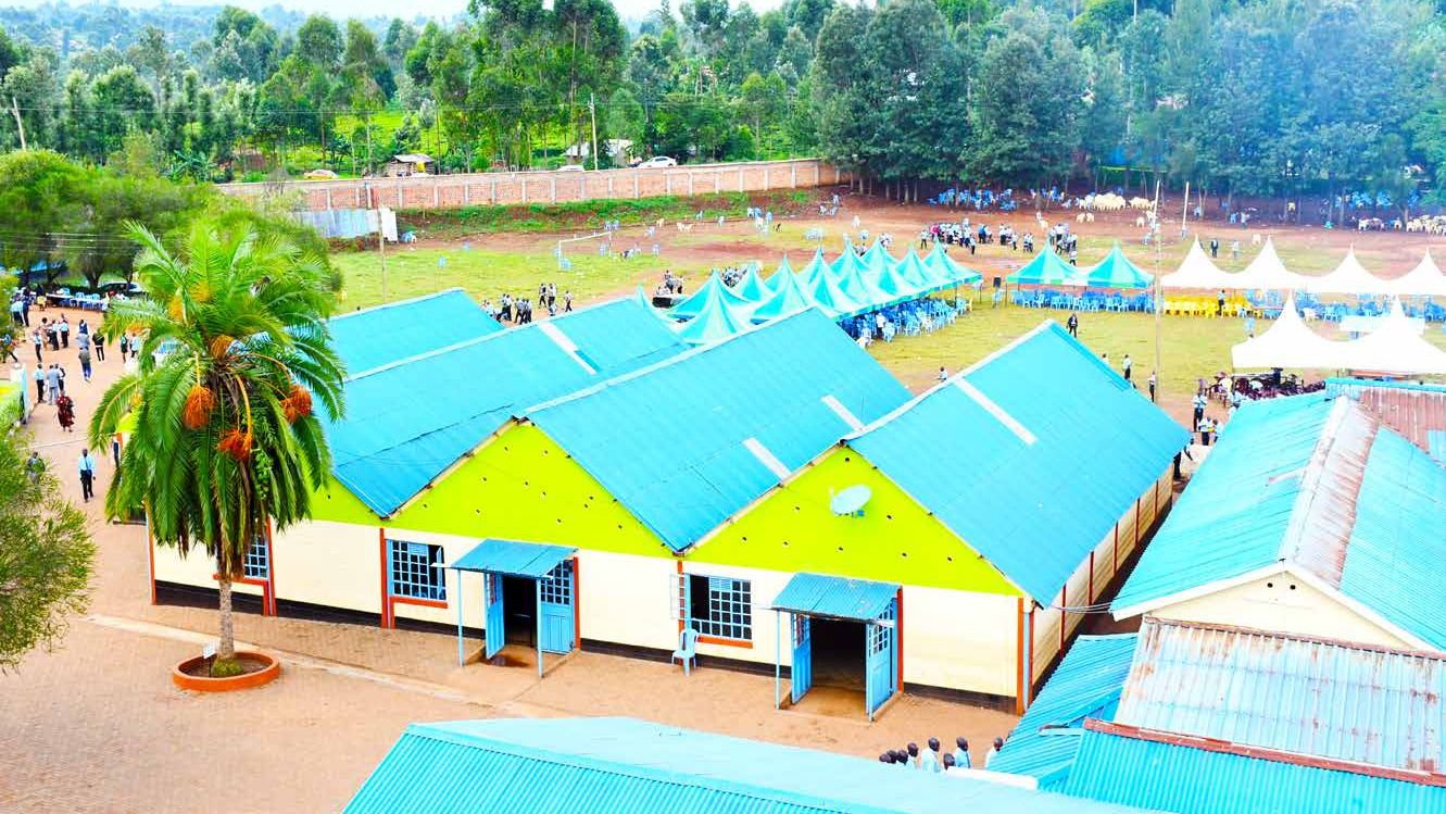 The aerial view of the perimeter fence